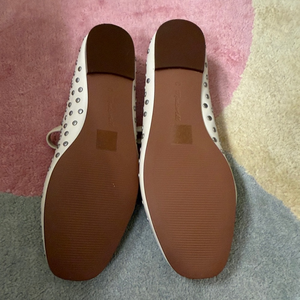 Madewell Greta studded Mary Jane ballet flat size 6.5 BRAND NEW! Cream - Picture 9 of 11
